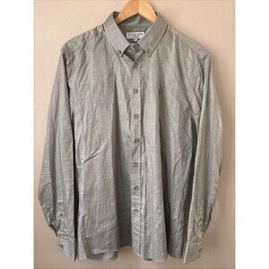 U.S. Polo Assn Men’s Size L Gray Button Down Shirt Slim Fit Long Sleeve Casual